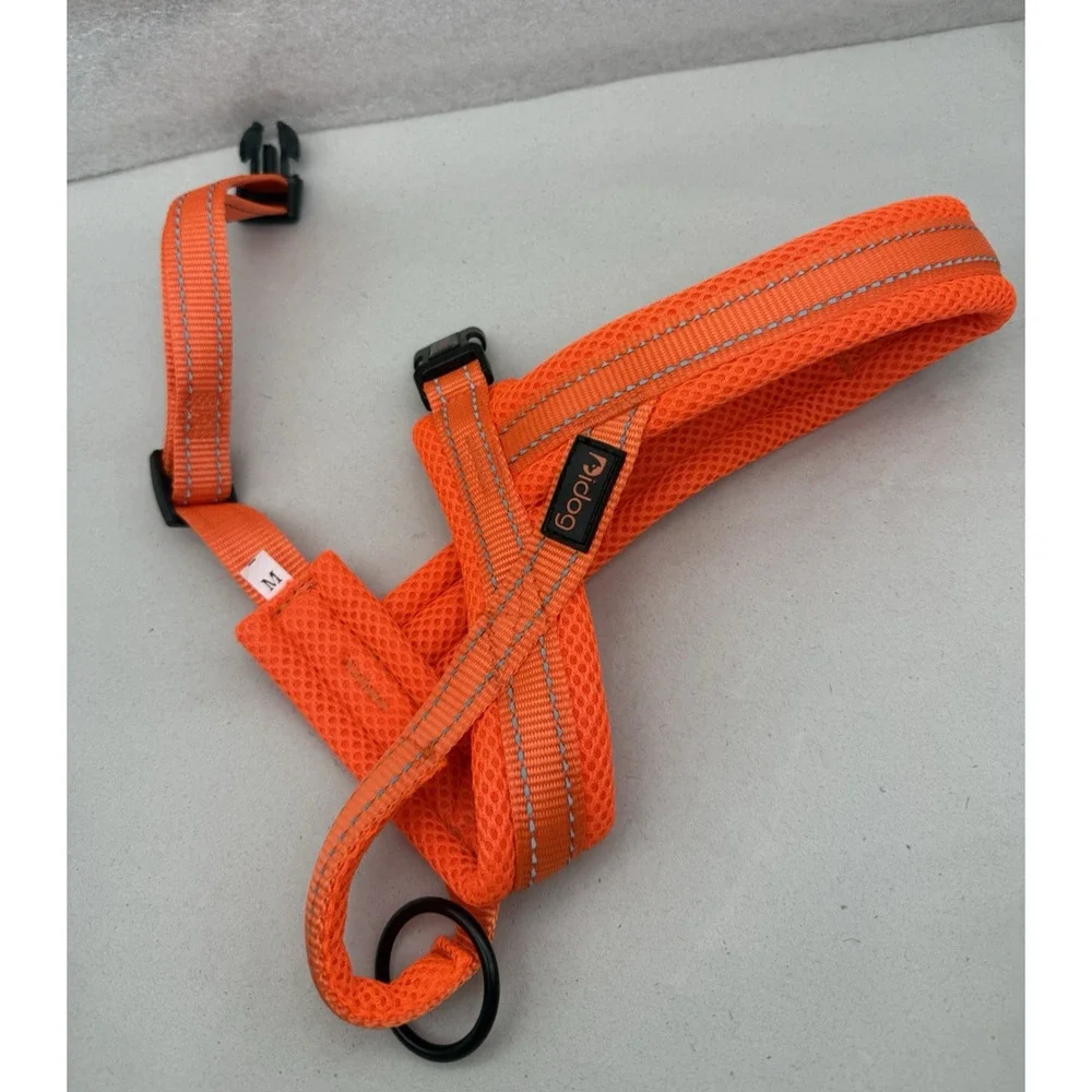 No Pull Dog Harness for Medium Dogs, Breathable Mesh Padded, Orange, Size-M read